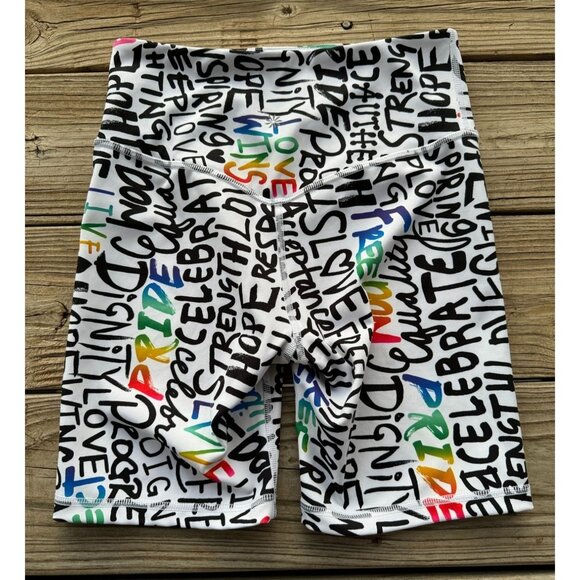 ATHLETA SMALL Train Shorts‎ PRIDE Elation SOLD OUT  Biker Yoga Sports Equality - Picture 3 of 6